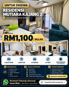 For Rental Residensi Mutiara Kajang 2