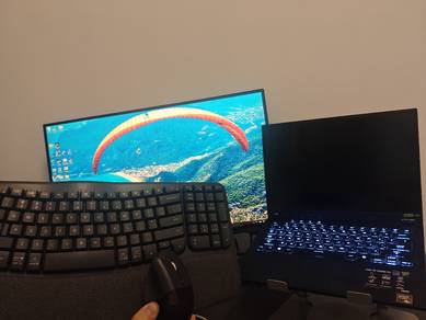 Asus TUF A14+ benq monitor+ ergo logi mouse and ke