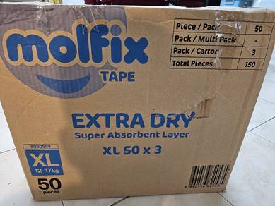 Molfix Tape Extra Dry Diapers Carton Size XL and X