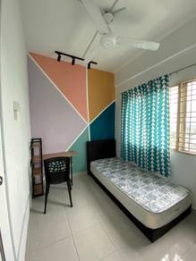 Single (FULL FURNISHED) Kemuning Aman Kota kemuning (zero deposit)