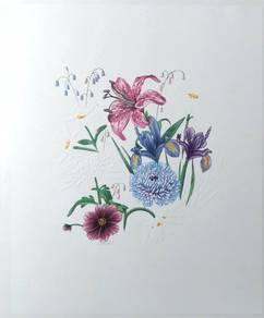 Botanical Botanical Embossed Floral Print #01
