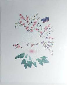 Botanical Embossed Floral Print #04
