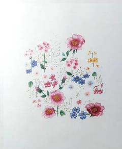 Botanical Embossed Floral Print #06