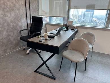 Modern Executive Office Desk with Table & Chairs