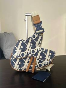 Christian Dior Men’s Saddle Bag In Raffia Effect