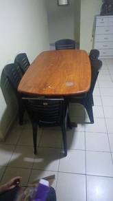 Second-Hand Dining Table Set with Chairs