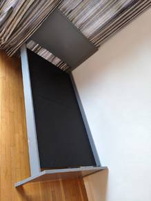 Solid wood Grey "Super Single "Bed Frame with Wood