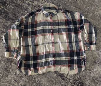 kemeja flannel lenggang panjang women