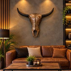 Unique Handmade Iron Bull Head Wall Decor – Vintag