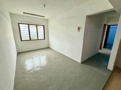 Pangsapuri Permai Indah, Corner Unit, Full Loan, Cat Baru, 1K Deposit