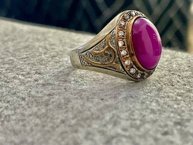 Cincin Perak Delima / Ruby Afrika