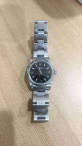 rolex oyster perpetual black dial wacth