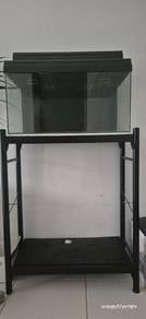 Aquarium 2 ft 1 set (aquarium+penutup+kaki+pump)