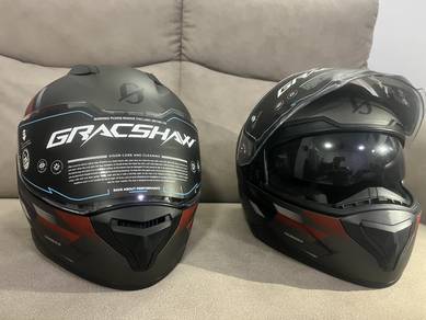 Dual Visor Fullface Gracshaw for Couple Bikers