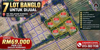 7 lot banglo Kg Nelayan Kandis , Bachok Kelantan