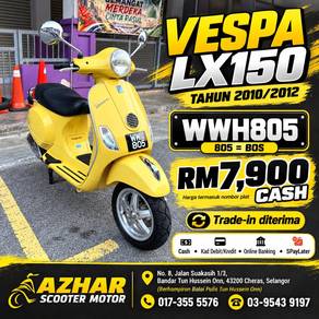 Vespa LX150 Tahun 2010/2012 plate BOS|WWH805