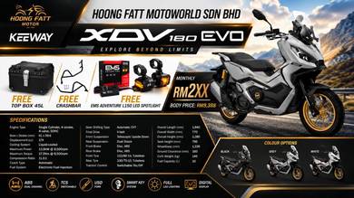 KEEWAY XDV 180 EVO – FREE CRASH BAR TOP BOX 45l