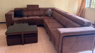 L Shape Sofa with two stools