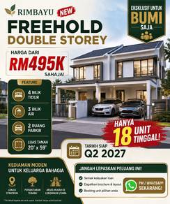 Cheapest Freehold 2-Storey Rizab Melayu Di Sek30 Shah Alam