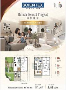 Jenjarom Tulip New Double Storey Terrace House