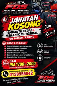 Mekanik motosikal / pembantu kedai