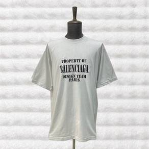 Balenciaga “Property Of” Large Fit Beige Tee