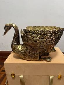 Premium Solid Brass Swan Candle Holder (7kg)