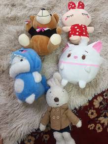 multiple soft toys 5 pcs 