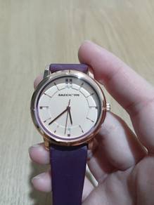 Sketchers Watch Purple Strip Stainless Steel