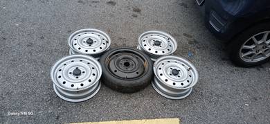 Myvi spair tyre + Axia ramah new rim