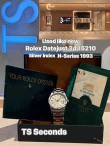 Rolex Date 34mm Silver Index 15210 N-Series 1993