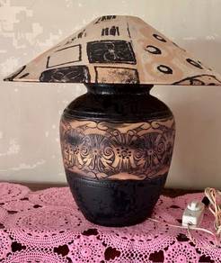 Vintage Borneo Lamp ( 1980s Era )