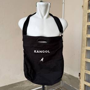 KANGOL 2-Way Cotton Canvas Tote and Shoulder Bag