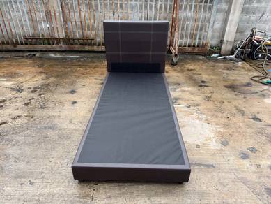 Katil Single Bed Frame Leather Divan