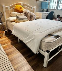 Queen Steel Bed Frame and Mattress