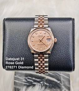 Rolex Datejust 31mm 278271 pink diamond NEW gold