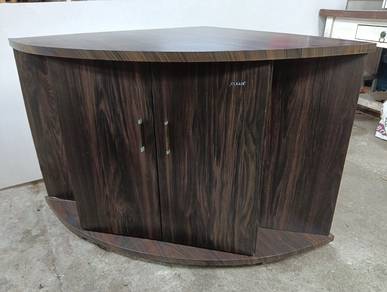 CLEAIR dark wood corner TV cabinet 