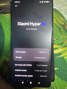 Want Sell Poco F3 256Gb