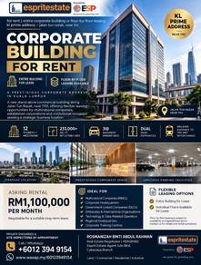 Rent Entire Corporate Building Stand Alone Kuala Lumpur Prime Area TRX