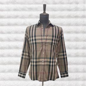 Burberry nelson dark brown pebbled colour shirt