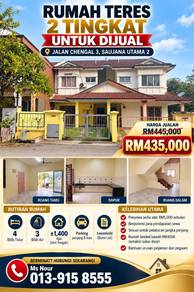 Saujana utama 2-Landed 2 tingkat untuk dijual bawah 450k