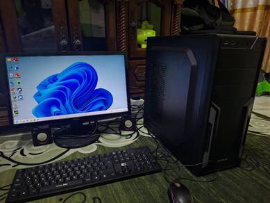 pc bajet i5 10th ram 8gb monitor acer 20 fullset