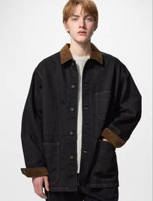 uniqlo coverall denim men/ size s /black