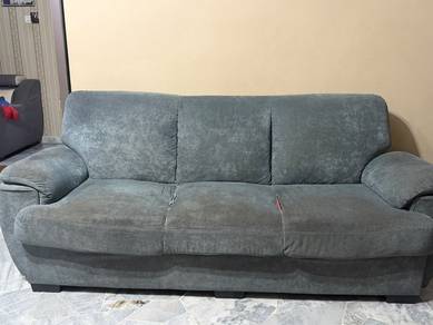 Grey Fabric Sofa and Armchair Set (3+2+1)