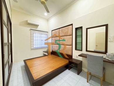 Partially Furnished Single Storey Terrace Taman Sri Treh Muar for Rent
