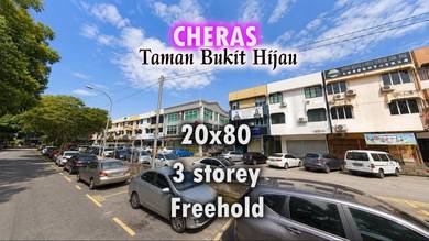 Cheras Taman Bukit Hijau Taman Taynton View Freehold 3 Storey Shoplot