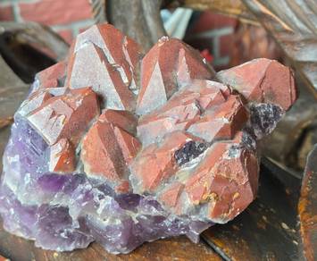 Auralite 23 Red Tip cluster crystal from Canada