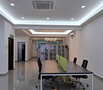 FULLFURNISH OFFICE RENOVATED 1st Floor Taman Equine Shoplot For Rent