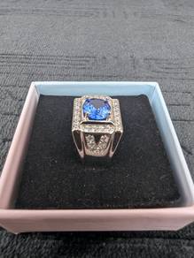 Cincin Permata Zircon Biru