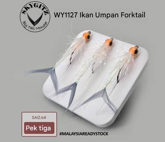 SKYGITZ MALAYSIA Crystal Fork Tail Glow Eye lure